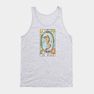 The World tarot card (distressed) Tank Top